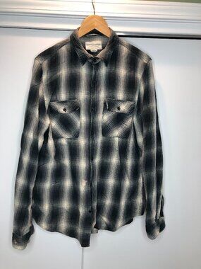 Mens Denim and Supply western plaid shirt  sz L used